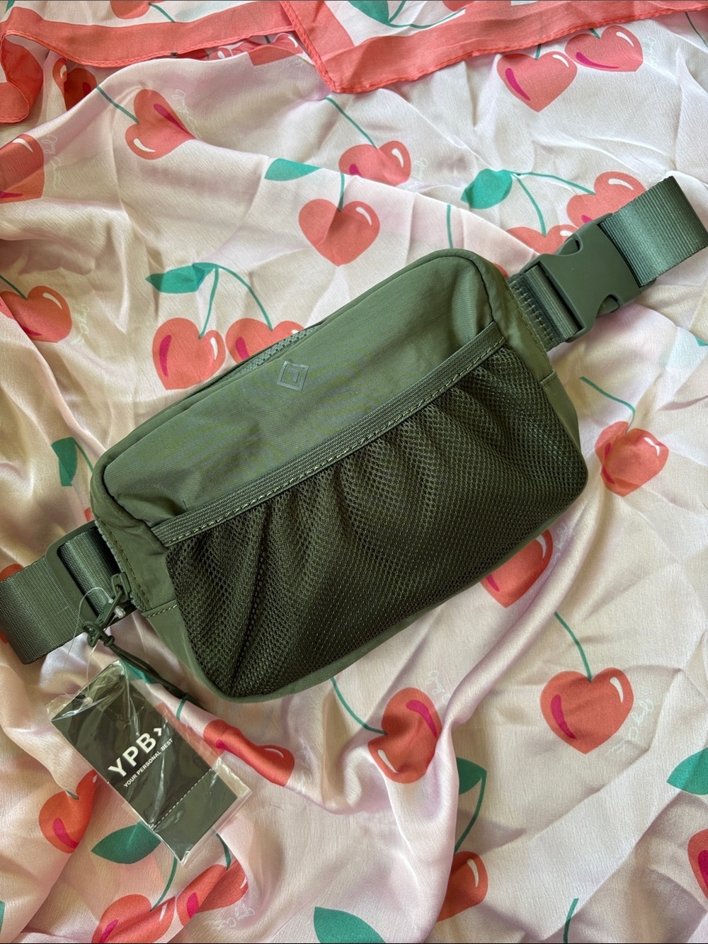 Abercrombie & Fitch YPB Olive Green Crossbody Waist Belt Bag Zippered Fanny Pack